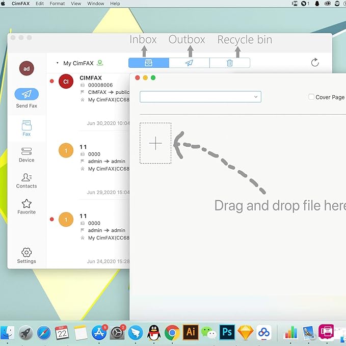 CimFAX Ultimate W5 SDK Provided 2-Port/2-Line High Speed 33.6k Fax from PC/Mobile via Fax Line 400 Users Fax2email Windows xp/7/8/10/Mac 16GB Storage
