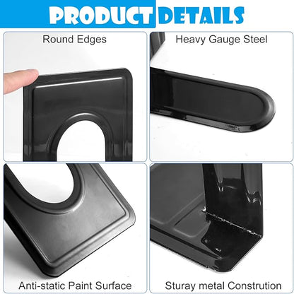 14 PCS/7 Pair Bookends,Book Ends for Shelves,Metal Bookends,Heavy Duty Bookends,Black Book Ends,Non-Skid Bookend,Universal Book Stopper for Heavy Books/Movies/CDs,Office Home,6.5 x 4.9 x 5.7in