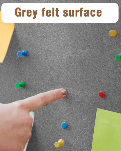 36"x72" Enclosed Bulletin Board, Outdoor Lockable Weather-Resistant Aluminum Cork Noticeboard for School & Office, Silver Frame w/Grey Flet