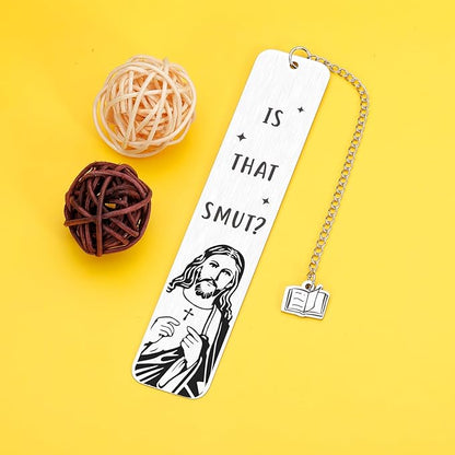 is That Smutt Jesus Bookmark, Gag Gift for Female Friends Booklover, Christmas Stocking Stuffer, Gag Gift, Book Accessories for Reading Lovers,Funny Bookmark for Women, White Elephant Gifts