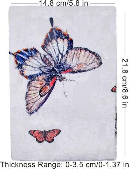 BLBMH Butterfly Book Covers for Paperbacks Book Cover Fit for 5.5x8.5 inch Adjustable Book Sleeve Cover for A5 Books Softcover Protector for Notebook Bible - Beige