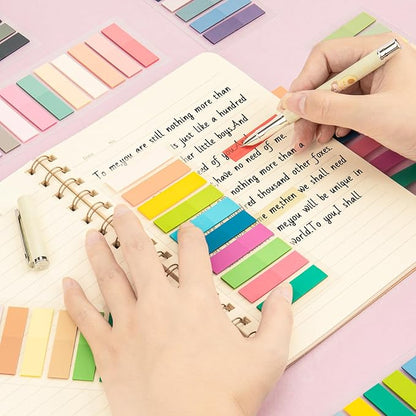 3200Pcs Books Tabs for Annotating, Sticky Tabs, Sticky Notes, Morandi Page Markers, Multi-Colored Writeable and Repositionable Book Flags Strip (3200Pcs)
