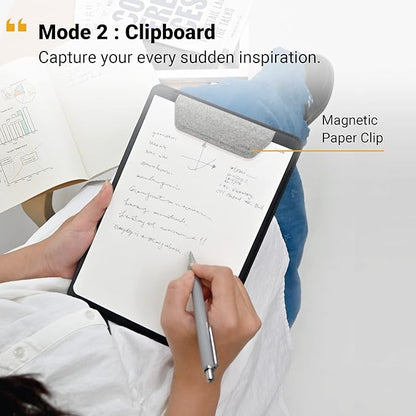 LHiDS Creative Folio Lite 2.0 with Stand, Business Portfolio Resume, 3-in-1 Padfolio with Magnetic Accessories, Work as Notebook Cover, Clipboard, Organizing Board for Home and Office (Black, A5)