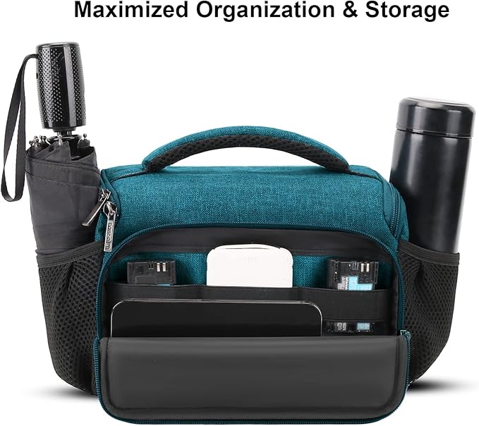 DOMISO Camera Bag Case Waterproof Anti-shock Shoulder Bag, Teal