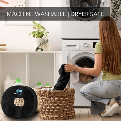 Everlasting Comfort Donut Pillow for Hemorrhoids, Tailbone Pain Relief Cushion - 2-in-1 Hemorrhoid Pillow & Seat Cushion - Memory Foam Donut Pillow for Tailbone Pain - Butt Pillow & Butt Cushion