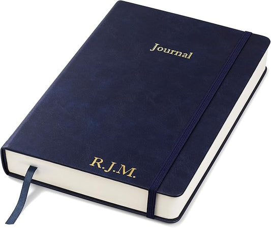 Wykeham's Executive 2026 Undated Daily Journal Planner – US Format – Customization Available (Personalized Royal Blue, 8.5"×5.5" - Undated)