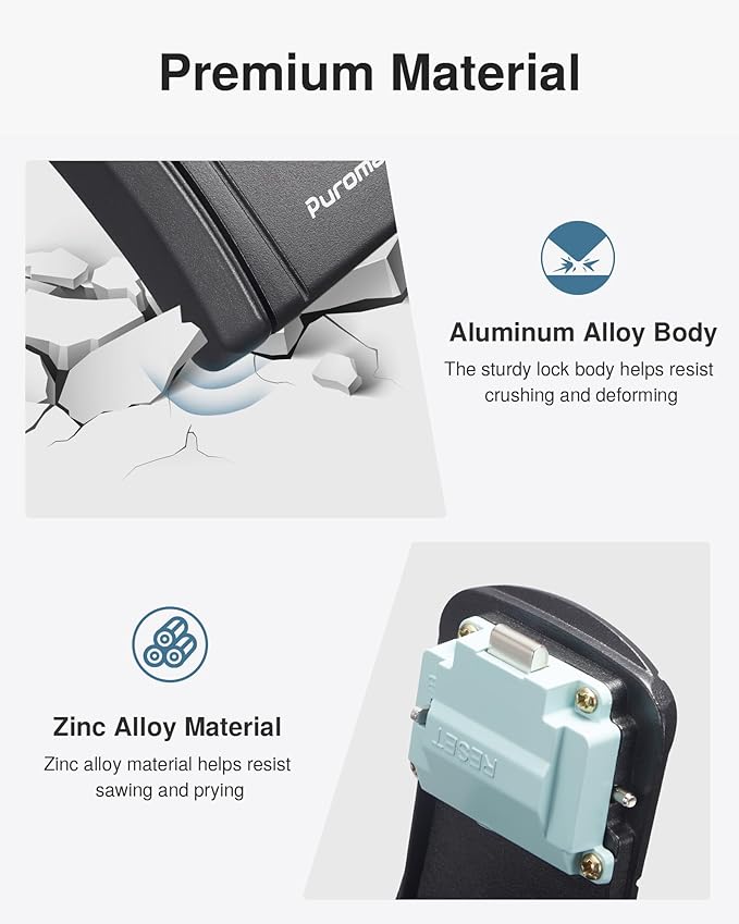 Puroma Key Lock Box Combination Lockbox Wall-Mounted Key Storage Box for House Keys, Resettable Code Safe Security Lock Box for Home, Office, Garage, Apartment Spare Key Storage (1 Pack, Black)