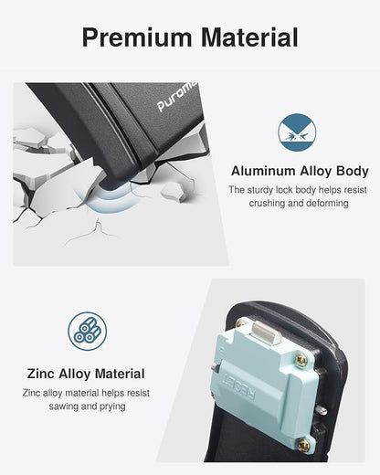 Puroma Key Lock Box Combination Lockbox Wall-Mounted Key Storage Box for House Keys, Resettable Code Safe Security Lock Box for Home, Office, Garage, Apartment Spare Key Storage (1 Pack, Black)