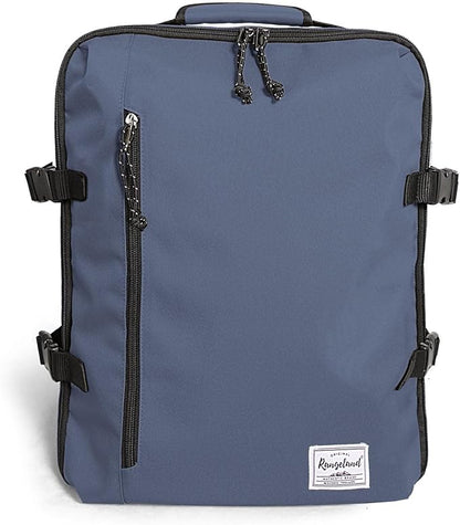 Small Carry-on Personal Item Backpack with luggage strap, Laptop Backpack for Men and Women, Business Travel Gym Sport, Pewter