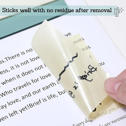 [1000 Sheets] Transparent Sticky Notes, 3x3 inch Pastel Color Clear Sticky Notes, Self-Adhesive Waterproof Translucent Sticky Notes in 7 Vintage Colors for School and Office Supplies, Bible Tabs