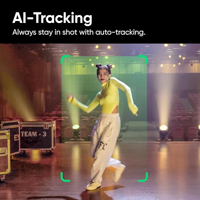 Insta360 Link - PTZ 4K Webcam with 1/2" Sensor, AI Tracking, Gesture Control, HDR, Noise-Canceling Microphones, Specialized Modes, Webcam for Laptop, Video Camera for Video Calls, Live Streaming