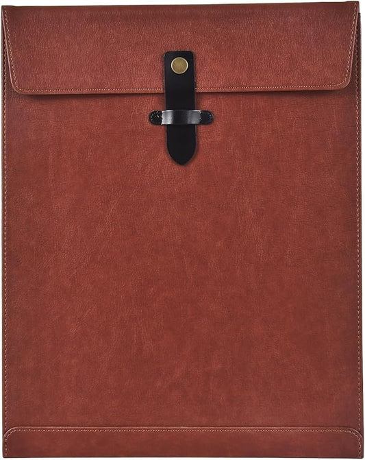 Brown Leather File Folder Letter Size, File Organizer, Important Document Folder, Document Organizer, Laptop Sleeve Notebook Case, Leather Folder Paper Storage, A4 Envelopes Filing Folder