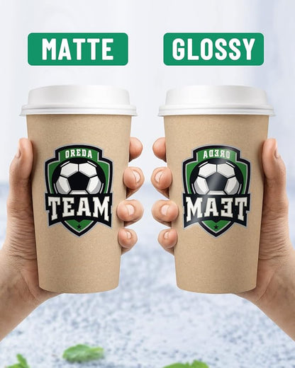 Lzerking Printable Vinyl Sticker Paper for Inkjet Printer - Matte White 60 Sheets Self-Adhesive Waterproof Decal Printable Sticker Paper - Standard Size 8.5x11 Inches