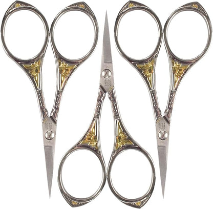 JubileeYarn Sun Motif Embroidery Craft Scissors - Silver - 3 Scissors