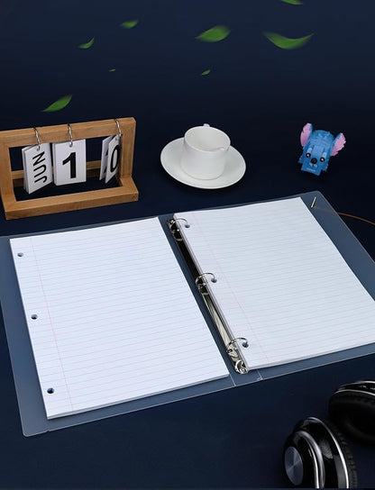 Loose Leaf Paper, 300 Sheets Notebook Paper, 3-Hole Punched Binder Paper 8-1/2 x 11 In Filler Paper, Wide Ruled Loose Leaf Paper 8.5 x 11 Lined Paper for 3 Ring Binder, White, 3 Pack, 100 Sheets/Pad