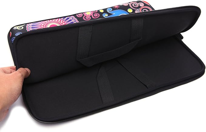 YIDA 13.3-Inch to 14-Inch Laptop Sleeve Case Neoprene Carrying Bag with Hidden Handles for MacBook/Notebook/Ultrabook/Chromebooks (Classic Colorful)