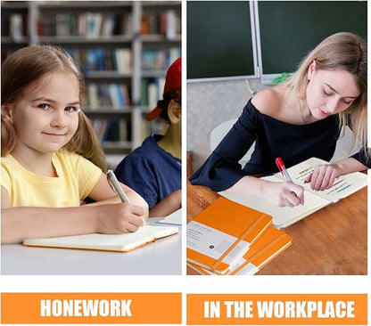 Lined Journal Notebook, (Orange), 160 Pages, Medium 5.7 inches x 8 inches - 100 gsm Thick Paper, Hardcover