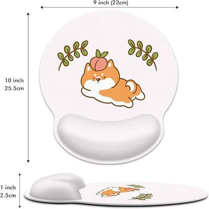 Ergonomic Mouse Pad with Wrist Support,Cute Pink Corgi Mouse Pad with Wrist Rest,Relieve Wrist Pain Mousepad Non-Slip Rubber Base,Cute Mouse Pads for Desk,Computers,Laptop,Office,Home,Accessories