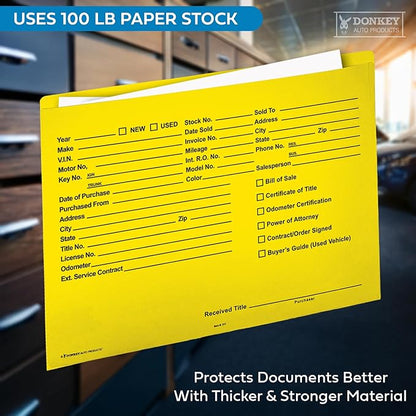 Printed Heavy Duty Deal Jackets - Yellow (100 Shrink Wrapped)