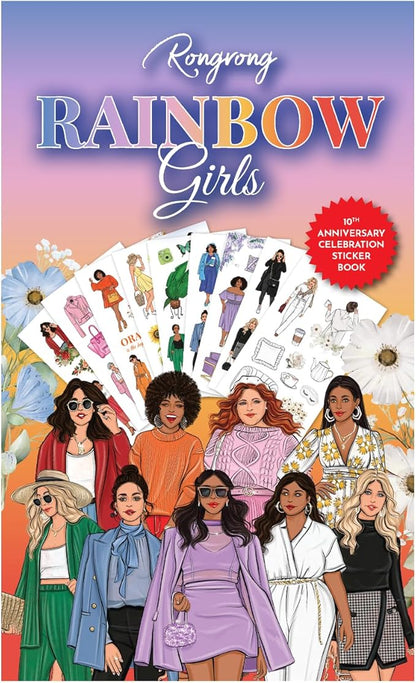 Rongrong Rainbow Girls Planner Stickers Book for Planners, Calendars, Journals – Aesthetic Premium Quality Hand Drawn – Scrapbook Stickers – 24 Pages