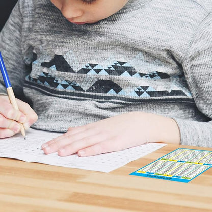 Wisdompro 40 Pack Multiplication Chart Stickers for Kids, Elementary, Middle School Classroom - 4 x 5 inches