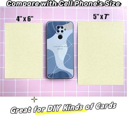 Baisunt 25 Pack 4x6 ClassicRustic Cardstock Paper Blank Thick Heavyweight 80lb Card Stock for Making Greeting Cards, Invitations cards, Photos, Postcards