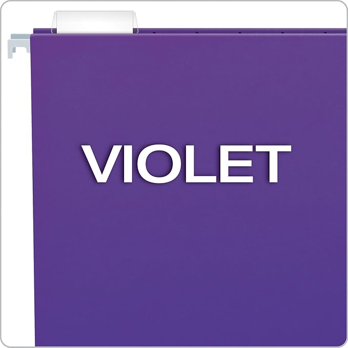 Pendaflex Recycled Hanging Folders, Legal Size, Violet, 1/5 Cut, 25/BX (81631)