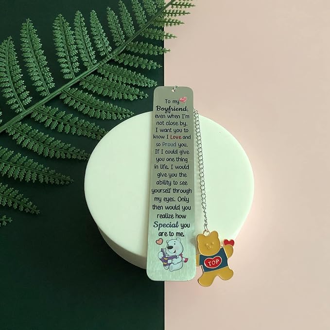 Boyfriend Bookmarks Birthday Gift Man Christmas Encourage Bookmark Valentines Day Distance I Love You Present Appreciate Engagement Teens Love Reminder Keepsakes Sweet I Love Proud of You for Him