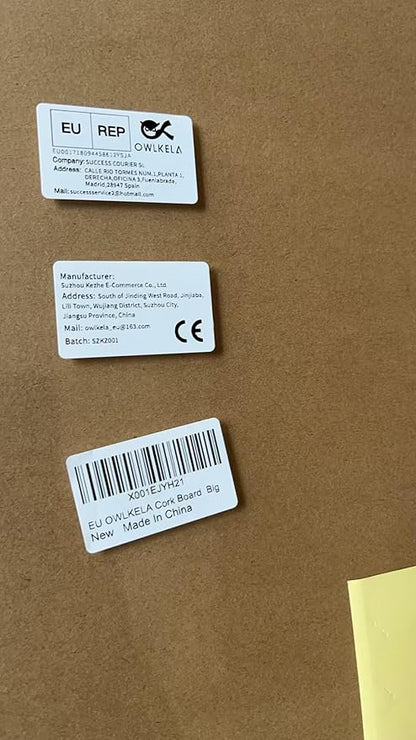 OWLKELA Cork Board 14.6"X 11", Notice Pin Board, Memo Board, Vision Board, Bulletin Board for Office, Classroom or Home, Mounting Hardware and Push Pins Included, Wooden Frame