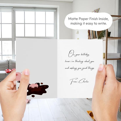 Cute Valentines Day Card, Vday Anniversary Birthday Card for Her Him / Girlfriend Wife / Husband Boyfriend, Friendship Thank You Kawaii Greeting Card (Making memories with you, is my favorite thing to