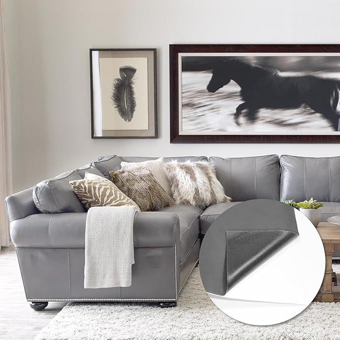 CHEIGHY Leather Repair Kit for Furniture - Advanced PU Material, Strong Self Adhesive Leather Repair Patch for Couch 17X79 inch Vinyl Repair Tape for Car Seat Upholstery Sofa Office Chair (Grey)