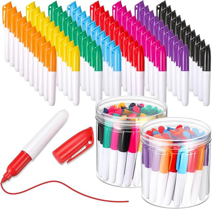 Ctosree 80 Pcs Mini Markers for Nurses Badge Mini Markers with Golf Keychain Clips Golf Ball Point for Office Classroom Supplies(Dry Erase)