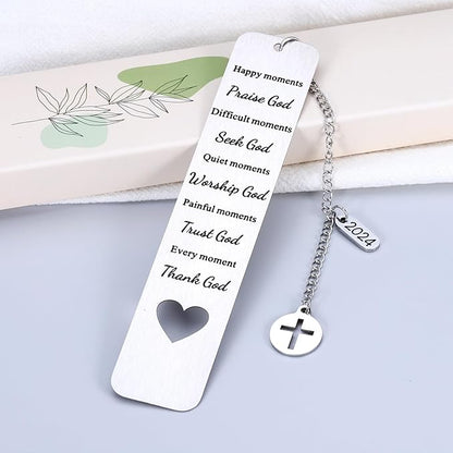 Baptism Faith Based Gifts Bible Verse Bookmarks Inspirational Gifts for Women Men 2024 Christian Religious Scripture Gifts for Friend Birthday Christmas Present for Son Daughter First Communion Gifts