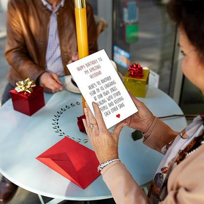 Happy Birthday Card for Husband, Funny Birthday Card from Him, Happy Birthday to My Amazing Husband Card