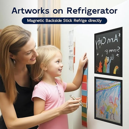 10 Pcs Magnetic Sign Holder 8.5 x 11'' Letter Magnetic Picture Frame Adhesive Frames for Walls Display Window,Door Display Frame and Magnetic for Refrigerator