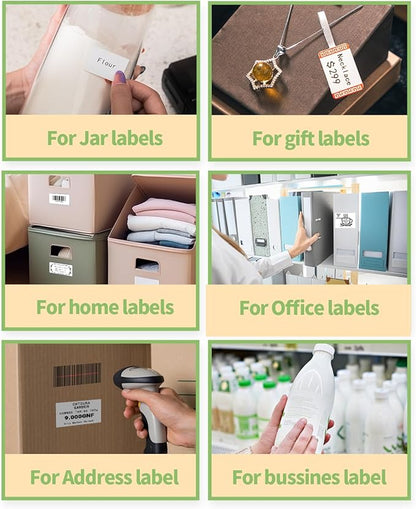 Memoqueen 3 Roll Thermal Sticker Labels for M110S/M221/M220/M120/M200/M110 Label Makers,1.97"x1.18"(50mm*30mm),Multi-Purpose Labels for Bussiness,Barcode,Home,230 Labels/Roll,Black on White