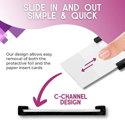 Availey 60 Pack Magnetic 'C' Channel Label Holders for Metal Racks and Shelves with Protective Films and Replacement Strips 2" x 1"