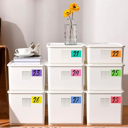 240 PCS Colored Labels Stickers 3 x 2 Inch Rectangular Moving Labels 8 Colors Large Color Coding Labels - Light Color