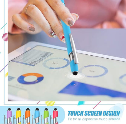 Zonon 12 Pieces Inspirational Pens Bulk Easter Basket Stuffers Motivational Quotes Ballpoint Pens with Stylus Tip Inspirational Gifts for School Office Teachers(Pastel Colors,Classic Style)