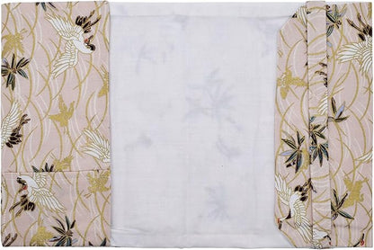 BLBMH Crane Book Covers forPaperbacks Adjustable Fabric Book Sleeve Cover Protector Fit for 5.5x8.2 inch Hardcover Softcover Book Novels Notebook - BC31 Beige