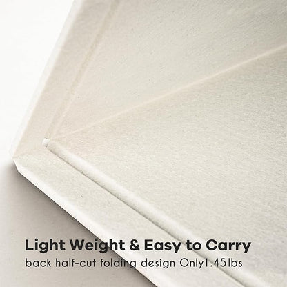 Bulletin Board, 36 x 24 inches Felt Board - Decorative Pin Board, Cork Board Alternative for Wall, 3' x 2' Foldable Picture Board Self-Adhesive Vision Board Prayer Board with 20 Pushpins - White