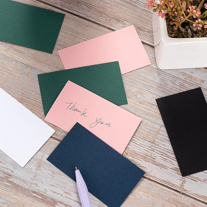 100 Pack Thick Paper Cardstock Blank Heavy Cards Stock for Invitations, Greeting Cards Making, Postcards, Photos, 250GSM Thick Paper (Dark Green, 3x5 inches)