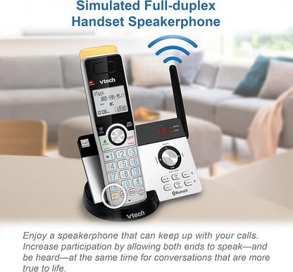 VTECH IS8121 Super Long Range up to 2300 Feet DECT 6.0 Bluetooth Expandable Cordless Phone for Home with Answering Machine, Call Blocking, Connect to Cell, Intercom and Expandable to 5 Handsets
