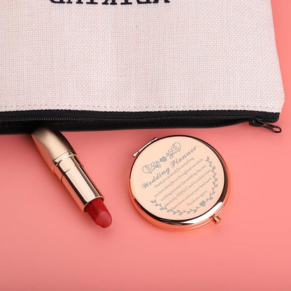 UJIMS Wedding Planner Gift Wedding Coordinator Makeup Mirror Event Planner Thank You Gift from Bride Groom (WeddingCoordinatorMirror)