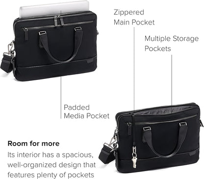 TUMI Harrison Sycamore Slim Brief - 14-Inch Laptop Briefcase - Professional Business Briefcase with Removable Shoulder Strap