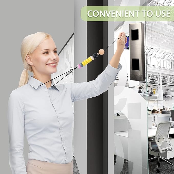 Retractable Lanyards for ID Badges and Keys, Cute Breakaway Teacher Lanyard with Badge Holders and Reels, Silicone Beaded Lanyard for Women, Nurses, Office with 2 Waterproof Card Holders