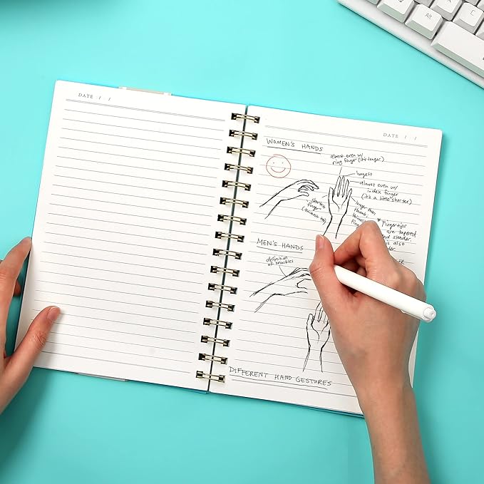 Yoment 3 Pack Spiral Notebook College Ruled A5 Spiral Bound Journal 160 Pages Thick Paper Plastic Hardcover Spiral Notebook 5x7 Wire Bound Notebooks for Note Taking School Office Supplies, 3 Color