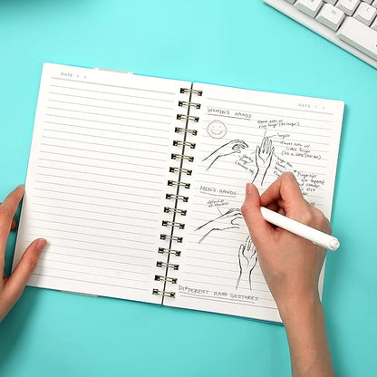 Yoment 3 Pack Spiral Notebook College Ruled A5 Spiral Bound Journal 160 Pages Thick Paper Plastic Hardcover Spiral Notebook 5x7 Wire Bound Notebooks for Note Taking School Office Supplies, 3 Color