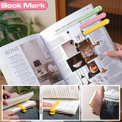 3pcs Page Bookmarks for Reading, Automatic Book Marks Tailored for Book Enthusiasts, Unique and Cute Book Page Holder Markers Clip Reading Accessories Gifts