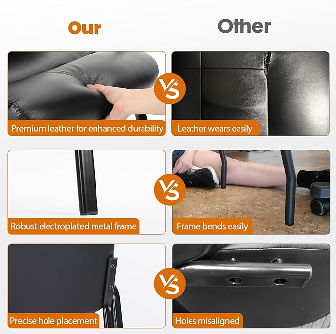 Sweetcrispy Waiting Room Chairs No Wheels Set of 4, Leather Stationary Office Reception Guest Chair with Padded Arms for Elderly Desk Conference Room Lobby Table Side Salon